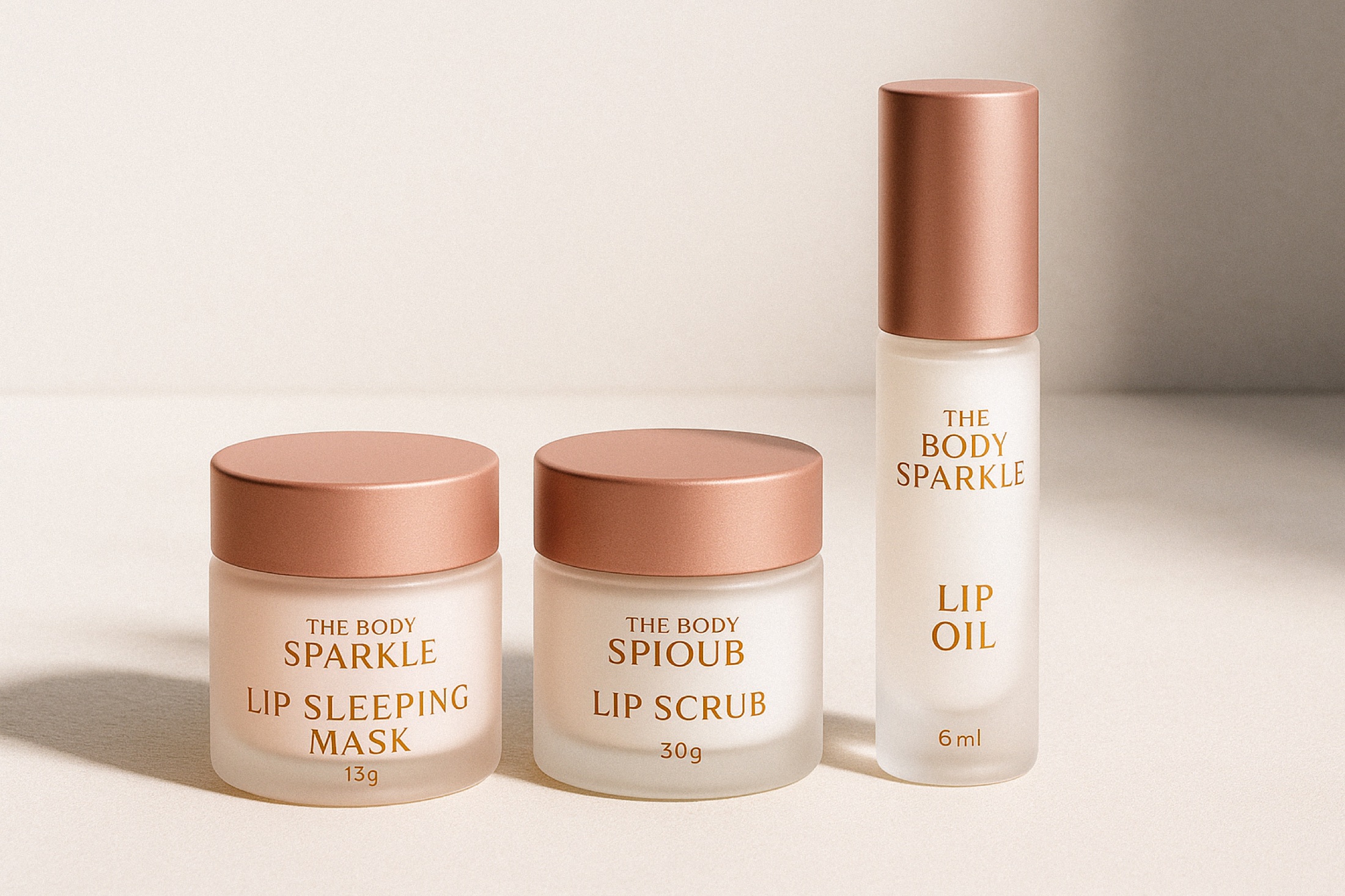 The Body Sparkle — Beleza · Embalagem · Imagem de Produto